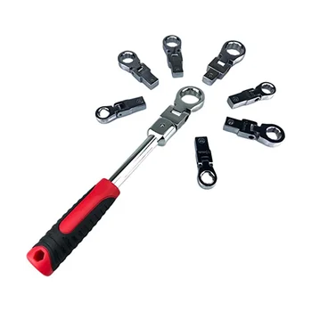 Набор гаечных ключей 9-19 мм из 8 частей, ручной инструмент, многофункциональный зубчатый ключ, комбинированный ключ с храповиком