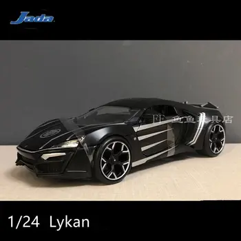 Модель спортивного автомобиля из сплава 1:24 Lykan Hypersport, Отлитая под давлением Металлическая модель гоночного суперкара, коллекция высокой симуляции, подарок для детей