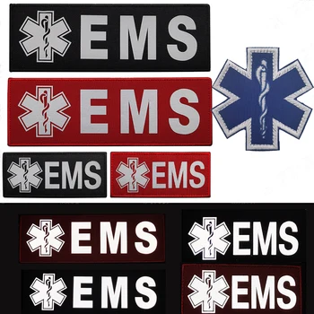ИК-светоотражающие нашивки EMS для спасательных медицинских служб, тактические жилеты, эмблема, застежка на форменный значок, наклейка с аппликацией 