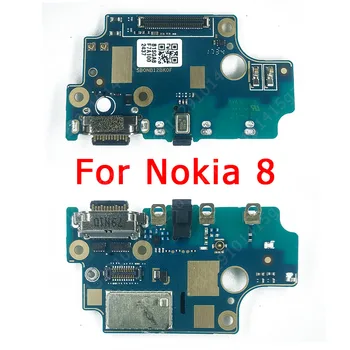 Плата для зарядки USB для Nokia 8 Порт для зарядки Разъем для док-станции на печатной плате Ленточная розетка Гибкий кабель Запасные части для замены