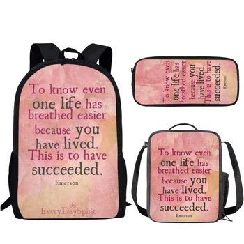 Набор школьных сумок, рюкзак для девочки-подростка, рюкзак с рисунком Библейской поэзии, школьная сумка, детская сумка через плечо, пенал Mochila Escolar