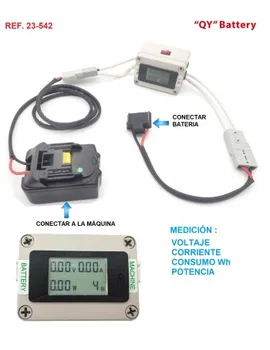 ТЕСТЕР для электрических машин, измеряет: потребление, мощность, напряжение и амперы, аккумуляторную батарею 