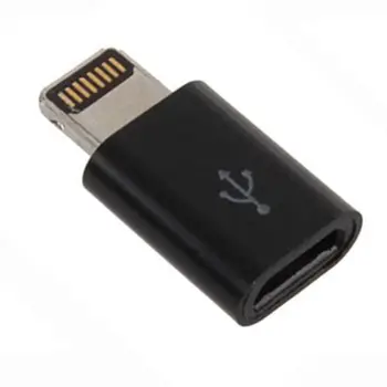 Адаптер Micro USB на 8-контактный конвертер Кабель Mini USB Зарядное устройство для iPhone 5S 6S 7 7s 8 plus белый черный
