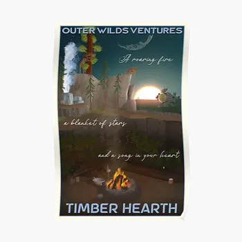 Outer Wilds Timber Hearth Дорожный плакат с декором и принтом Современная настенная живопись Домашнее Винтажное украшение комнаты Без рамки