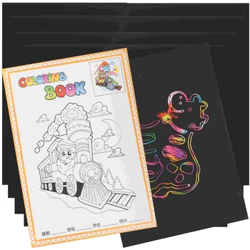 10 шт. бумага для скретчинга, красочный набор детской наждачной бумаги формата А4 для поделок своими руками (21x29)