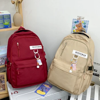 Школьная сумка для девочек-старшеклассниц, 15-дюймовый рюкзак для ноутбука, Многофункциональная сумка для колледжа большой емкости, дорожная сумка для колледжа