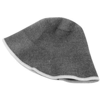 Кепка для мужчин Шерстяная Шапочка для сауны Женские принадлежности Многоразовые Шляпы Свободные банные принадлежности для душа