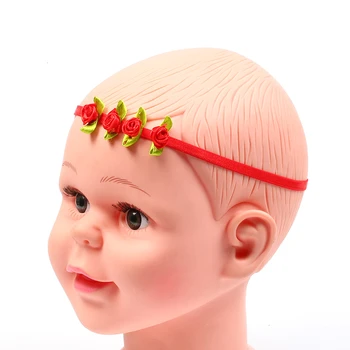 Повязка для волос, повязка на голову, Бант, Тюрбан, Детские головные уборы для новорожденных, Аксессуары для маленьких девочек, Бант, Роза, Подарок, Цветок на День рождения