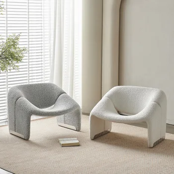 Минималистичное дизайнерское кресло, повседневное кресло для гостиной с односпальным диваном особой формы