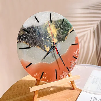 Большие круглые часы Resina Силиконовая форма для эпоксидной смолы Домашние Часы Настенные украшения DIY Формы из эпоксидной смолы Ремесла Инструменты для литья