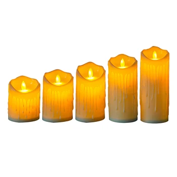 5 см Беспламенные светодиодные свечи Tealight на батарейках, имитирующие мерцающий столб, свечи в форме слезы для свадьбы