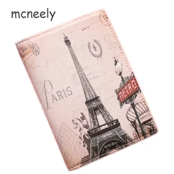 Роскошная обложка для паспорта с Эйфелевой башней в Париже, женская, мужская, для мальчика, для путешествий, обложка для документов для поездок в Россию, держатели паспортов