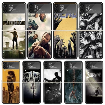 The Walking Deads TV Drawing Case для Samsung Galaxy Z Flip 5 ZFlip 4 3 Z Flip3 5G Чехол Для телефона В виде Ракушки Противоударный Жесткий Складной Забавный