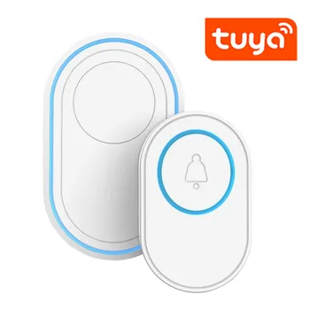 Интеллектуальное приложение Tuya Беспроводной WIFI Дверной Звонок Домашняя Сигнализация Приветственный Дверной Звонок Водонепроницаемый Дистанционный Умный Дверной Звонок EU UK US Plug
