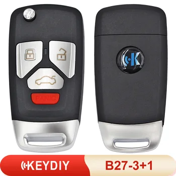B27-3 + 1 KEYDIY серии B Универсальный дистанционный ключ с 4 кнопками для Aud 5 шт./лот