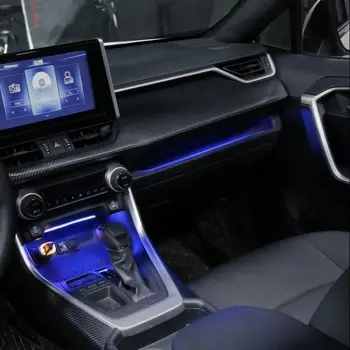 Для Toyota RAV4 2019 2020 RAV 4 Автоматический светодиодный атмосферный светильник с центральным управлением в салоне автомобиля, декоративная лампа с измененной атмосферой синего цвета
