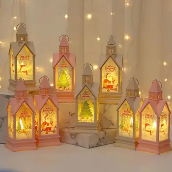 Привлекательная светодиодная свеча, украшение в виде замка, Рождественские украшения, Популярные Милые рождественские огни, Красивые