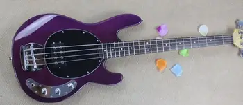 Изготовленная на заказ на заводе 4-струнная бас-гитара Music man фиолетовая электрическая бас-гитара 6 21