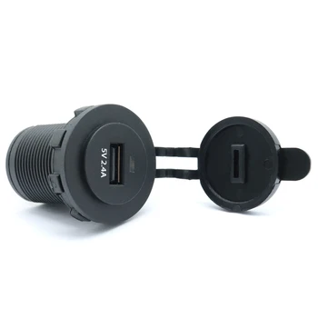 Автомобильное Зарядное Устройство с одним Портом USB 5V 2.4A для iPad iPhone iPod - Быстрая Зарядка На Полной скорости Автомобиля RV Яхты Mini USB Car Charger Led