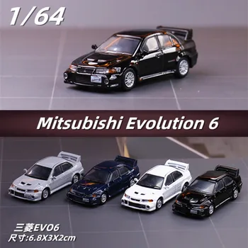 1/64 Mitsubishi Lancer EVO 6 5 4 Evolution VI EX2000 Легкосплавная Модель Автомобиля, Отлитая под давлением, Имитация Транспортных Средств, Предметы Коллекционирования, Игрушки, Подарки