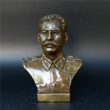 [Поделки] Бюст Великого лидера Советского Союза Сталина Бронзовая статуя модель украшения дома украшения стола в комнате Украшения бара офиса