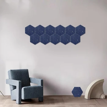 12 Упаковок акустических панелей Starry Sky Hexagon, звукоизоляционная прокладка, звукопоглощающая панель для студийной акустической обработки