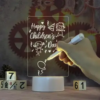 1 шт. Доска для заметок, креативный светодиодный ночник, Праздничный светильник с ручкой, Подарок для детей, Подружки, Рождество, Свадьба, День Рождения, Декор