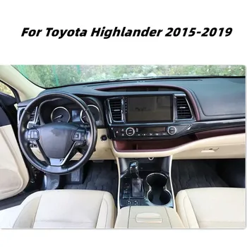 Для Toyota Highlander 2015 2016 2017 2018 2019 2020 Аксессуары Розетки Шестерни Центральная консоль Панель рулевого колеса Наклейки ABS