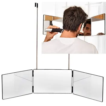 Регулируемое 3-позиционное зеркало с углом обзора 360 градусов, зеркало для ванной, Портативные инструменты для домашнего макияжа, стрижки и укладки волос
