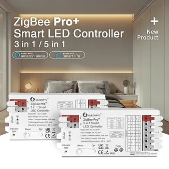 GLEDOPTO ZigBee3.0 Pro + светодиодный контроллер 5 в 1/3 в 1 20A Max RGBCCT/RGBW/RGB /CCT/Диммер Alexa Homey Tuya Smart Life APP Control
